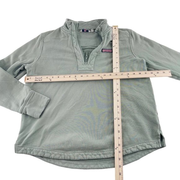 Vineyard Vines Mens Quarter-Zip Pullover Sweatshirt Size M 100% Cotton Light Gre - Picture 4 of 6